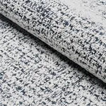 Schumacher 84202 Zuzu Indoor/Outdoor White On Navy fabric swatch