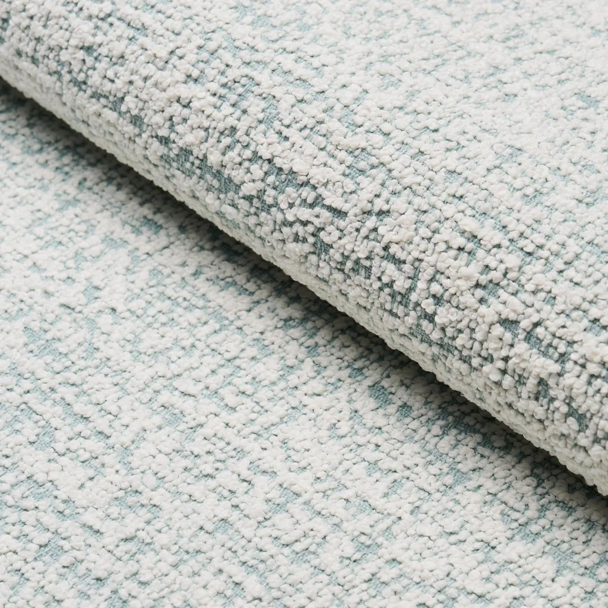 Schumacher 84201 Zuzu Indoor/Outdoor White On Sky fabric swatch