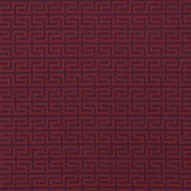 A MAZE EMBROIDERY fabric BERRY color by Schumacher