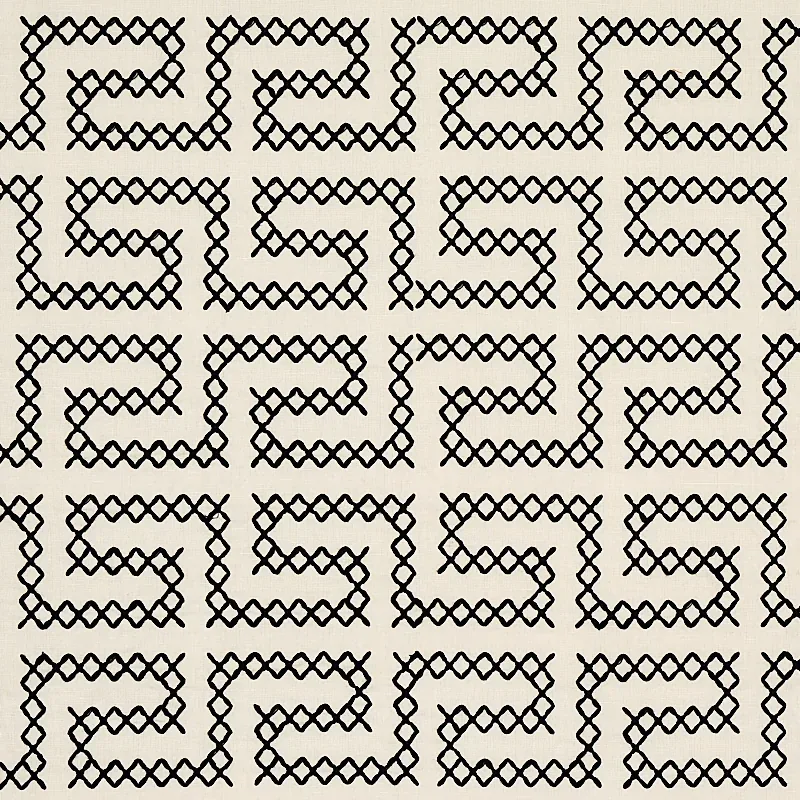 70230 | A MAZE EMBROIDERY – BLACK ON IVORY