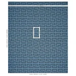A MAZE EMBROIDERY fabric CADET color by Schumacher