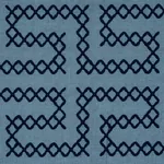 A MAZE EMBROIDERY fabric CADET color by Schumacher