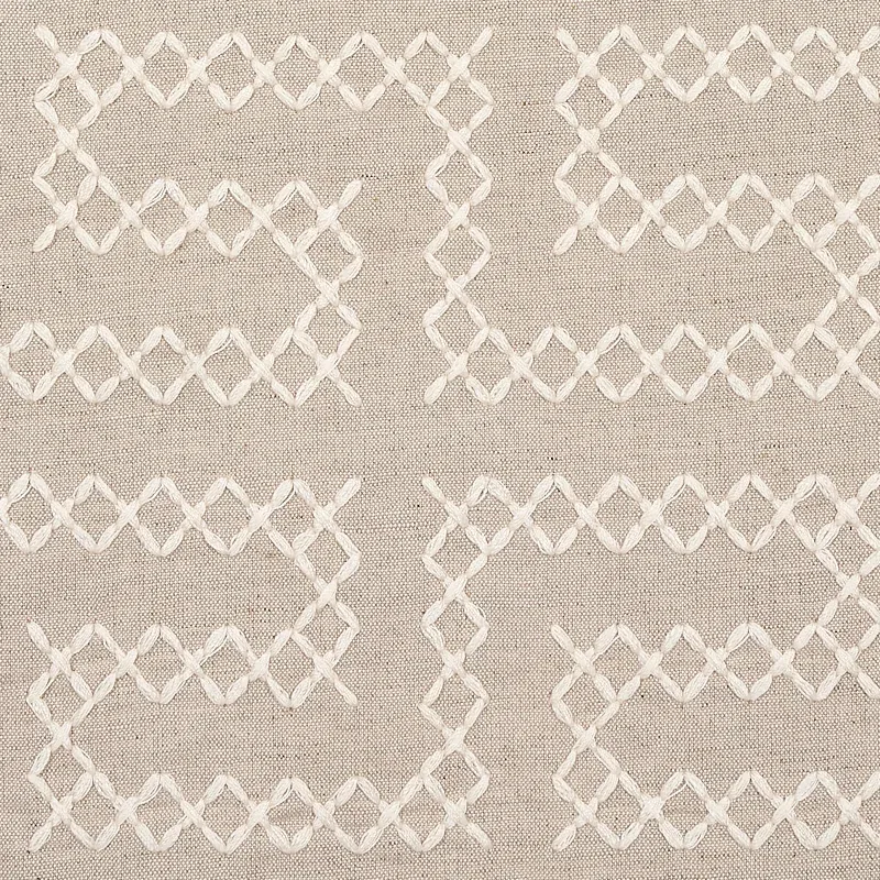 A MAZE EMBROIDERY fabric SAND color by Schumacher