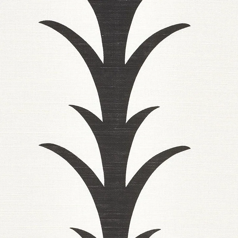 ACANTHUS STRIPE fabric CARBON color by Schumacher
