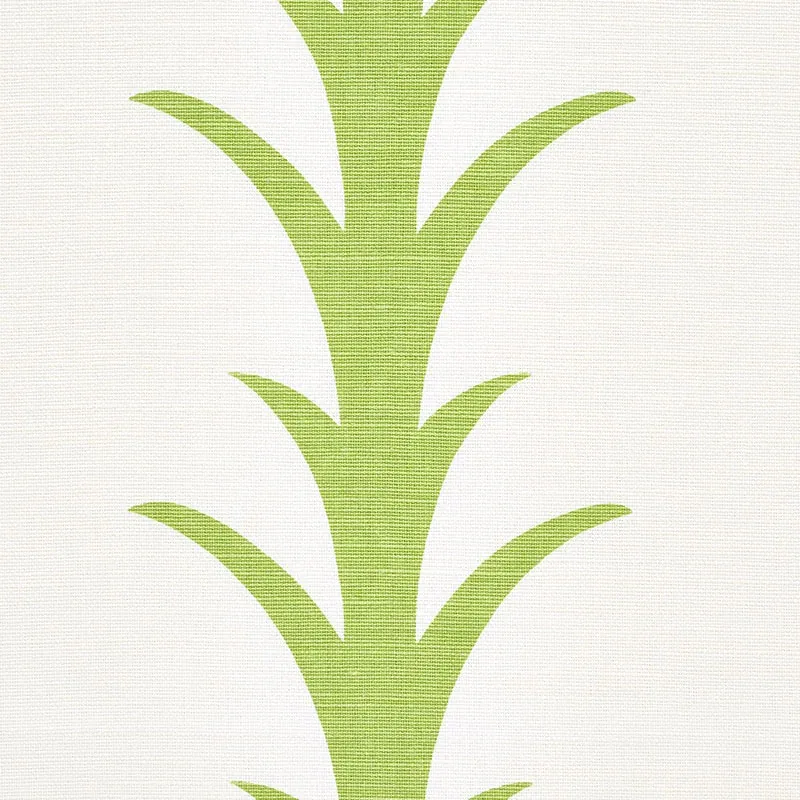 ACANTHUS STRIPE fabric LEAF color by Schumacher