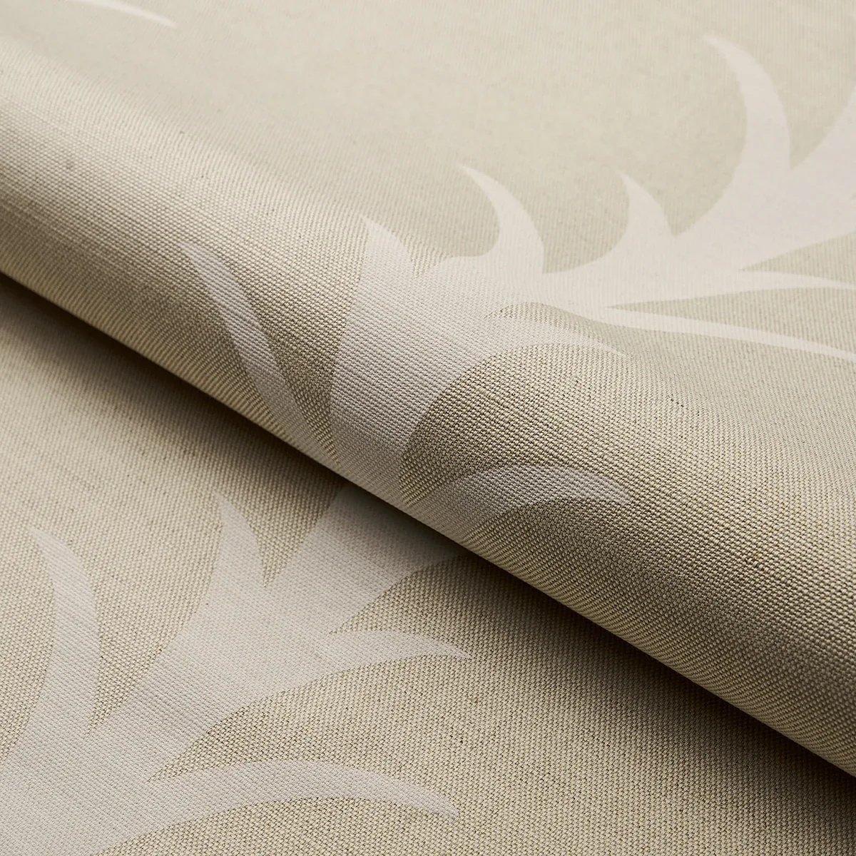 ACANTHUS STRIPE Fabric – NATURAL | Schumacher | Wallpaper Tw ACANTHUS STRIPE fabric NATURAL color by Schumacher