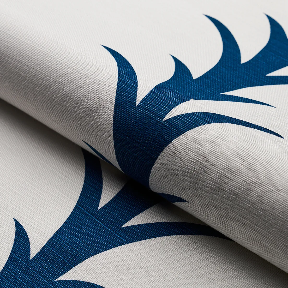 ACANTHUS STRIPE fabric NAVY color by Schumacher