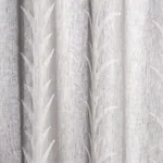 ACANTHUS STRIPE SHEER fabric CARBON color by Schumacher