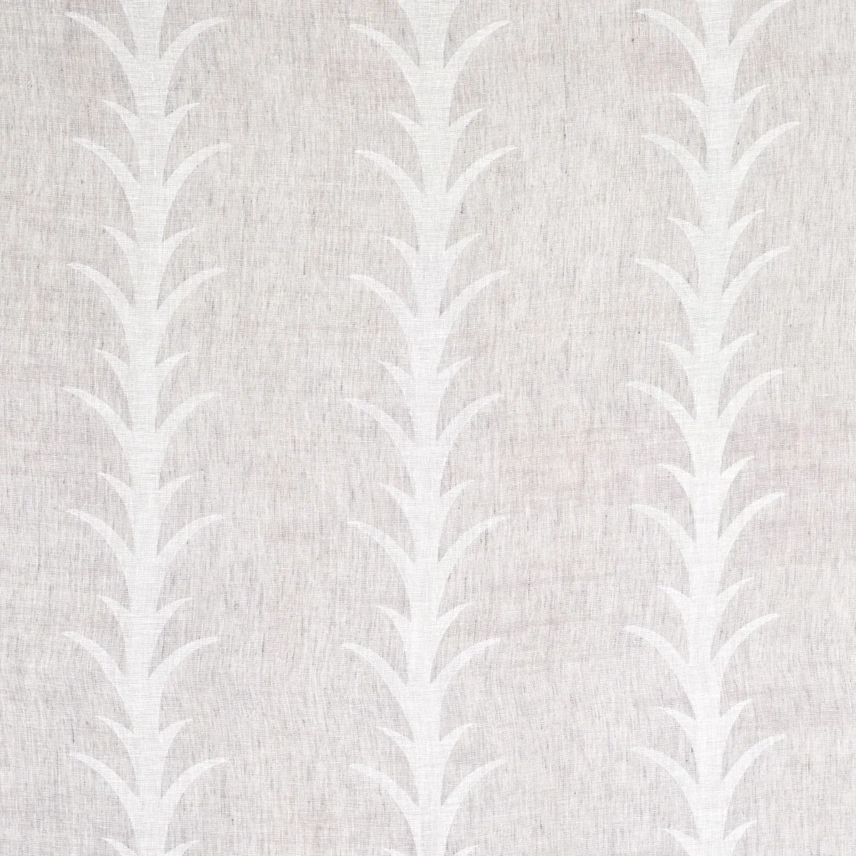 ACANTHUS STRIPE SHEER fabric CARBON color by Schumacher