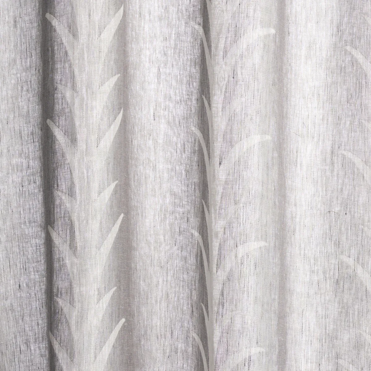 ACANTHUS STRIPE SHEER fabric CARBON color by Schumacher