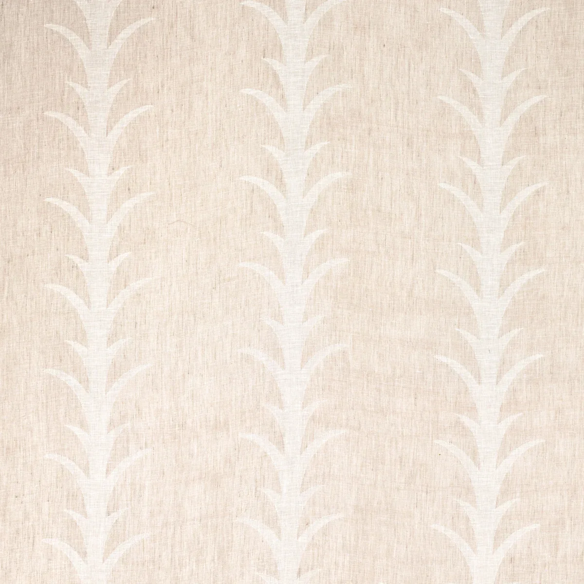 ACANTHUS STRIPE SHEER fabric TAUPE color by Schumacher