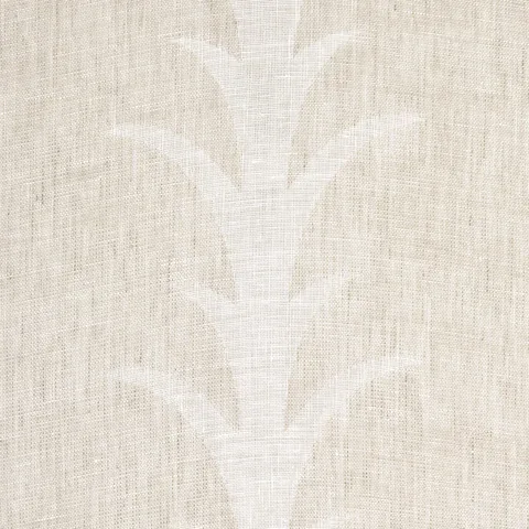 ACANTHUS STRIPE SHEER fabric TAUPE color by Schumacher