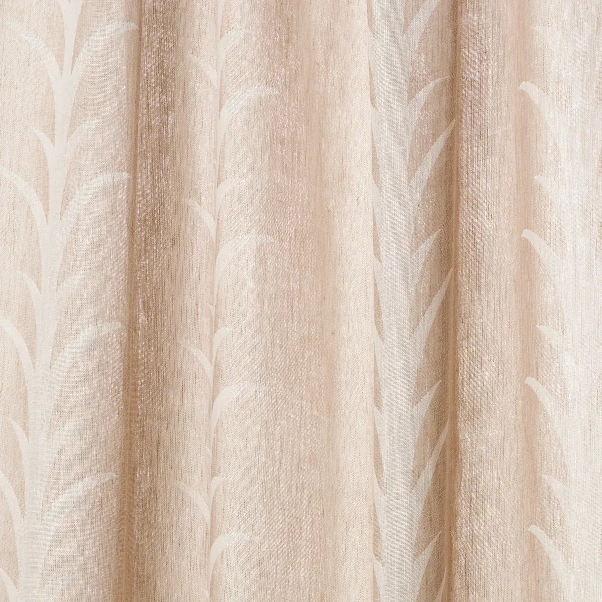 ACANTHUS STRIPE SHEER fabric TAUPE color by Schumacher