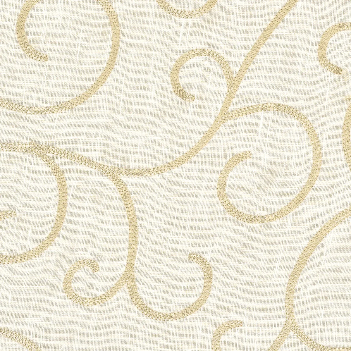ADIA SHEER EMBROIDERY fabric PARCHMENT color by Schumacher