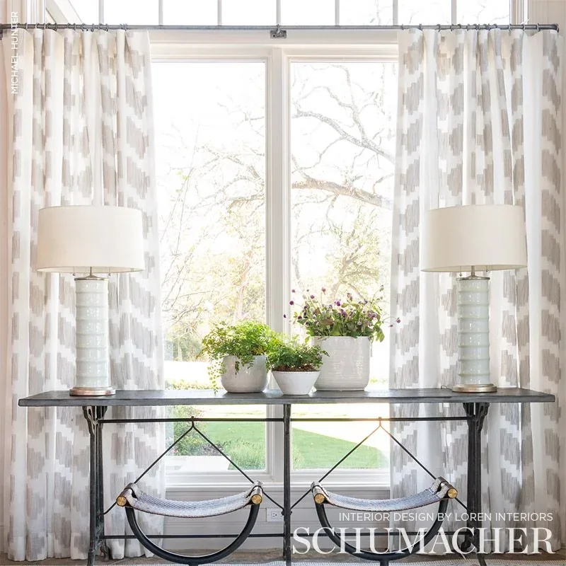 ADIA SHEER fabric QUARTZ color by Schumacher