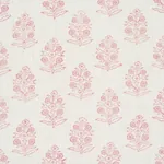 ADITI HAND BLOCKED PRINT fabric BLUSH color by Schumacher