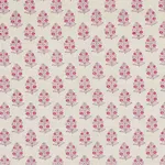 ADITI HAND BLOCKED PRINT fabric PINK color by Schumacher