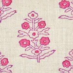 ADITI HAND BLOCKED PRINT fabric PINK color by Schumacher