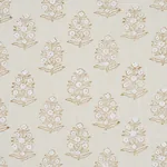 ADITI HAND BLOCKED PRINT fabric SAGE color by Schumacher