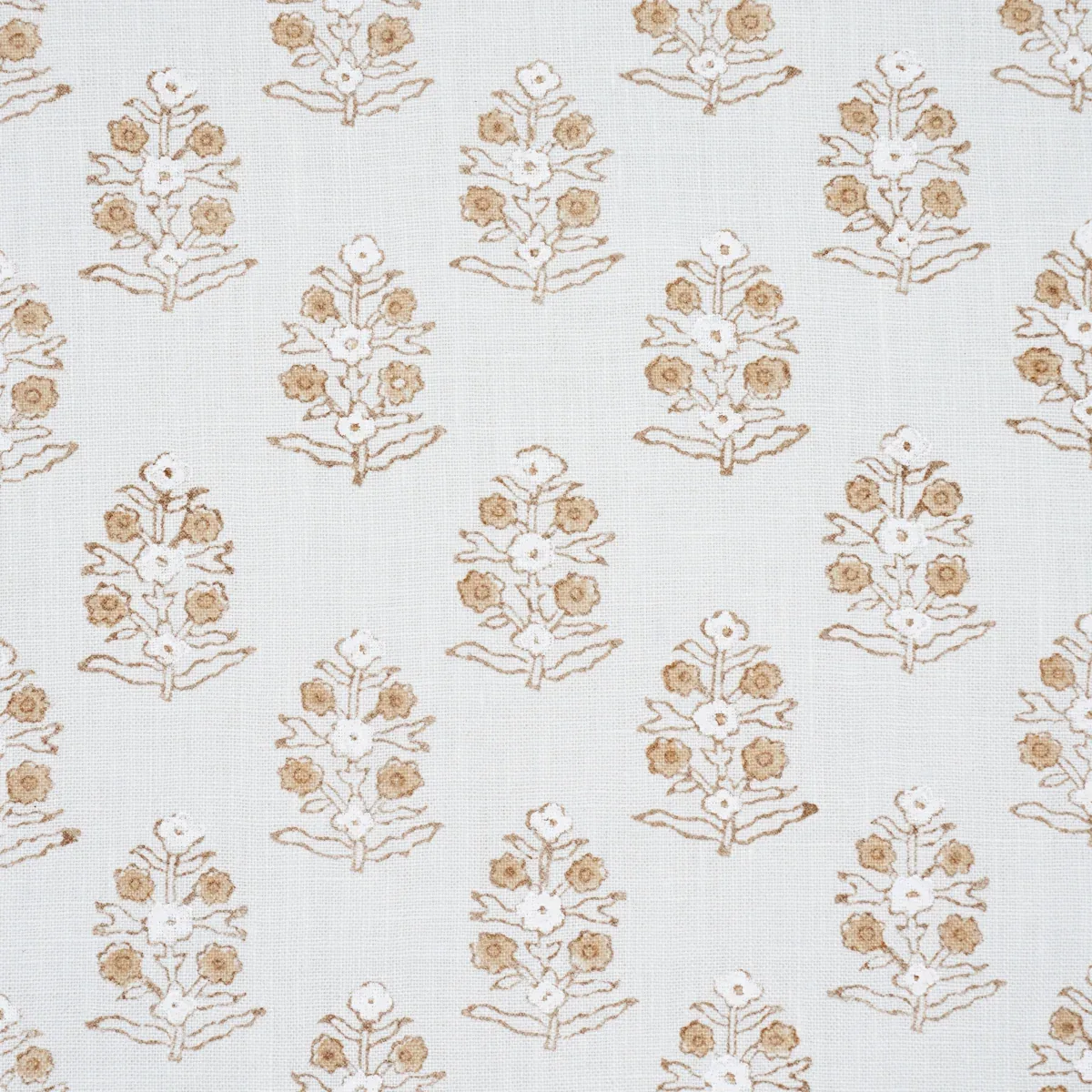 ADITI HAND BLOCKED PRINT fabric SKY color by Schumacher
