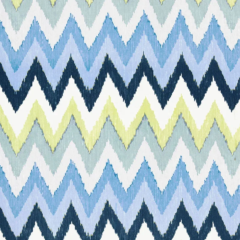 ADRAS IKAT PRINT fabric SKY color by Schumacher
