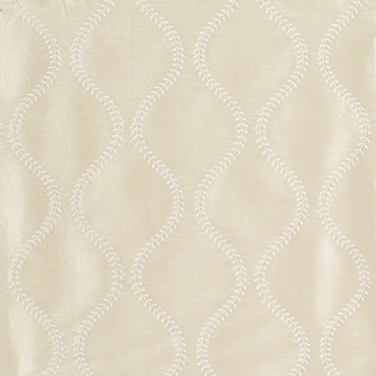 AGADIR EMBROIDERY fabric CHAMPAGNE color by Schumacher