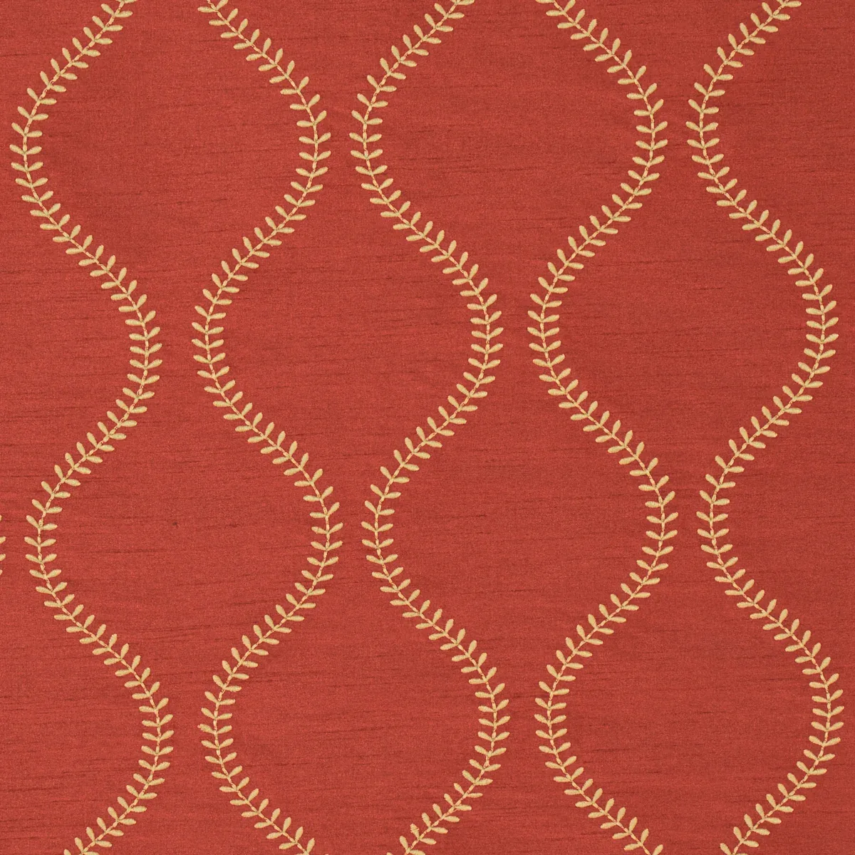 AGADIR EMBROIDERY fabric SPICE color by Schumacher