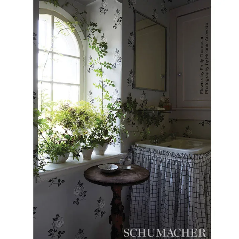 AGNES SHEER Fabric – BLACKWORK | Schumacher | Wallpaper Twin AGNES SHEER fabric BLACKWORK color by Schumacher