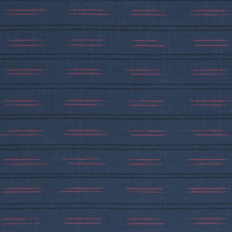 AINSLEY STRIPE INDOOR/OUTDOOR fabric NAVY color by Schumacher