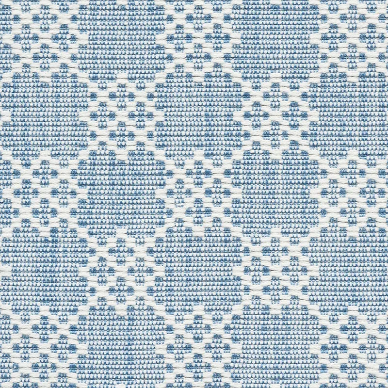 ALBERT FRET fabric BLUE color by Schumacher