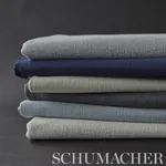 ALBERT PERFORMANCE COTTON fabric INDIGO color by Schumacher
