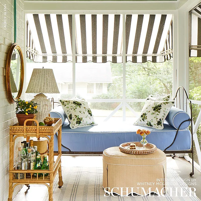ALBERT PERFORMANCE COTTON Fabric – SKY | Schumacher | Wallpa ALBERT PERFORMANCE COTTON fabric SKY color by Schumacher