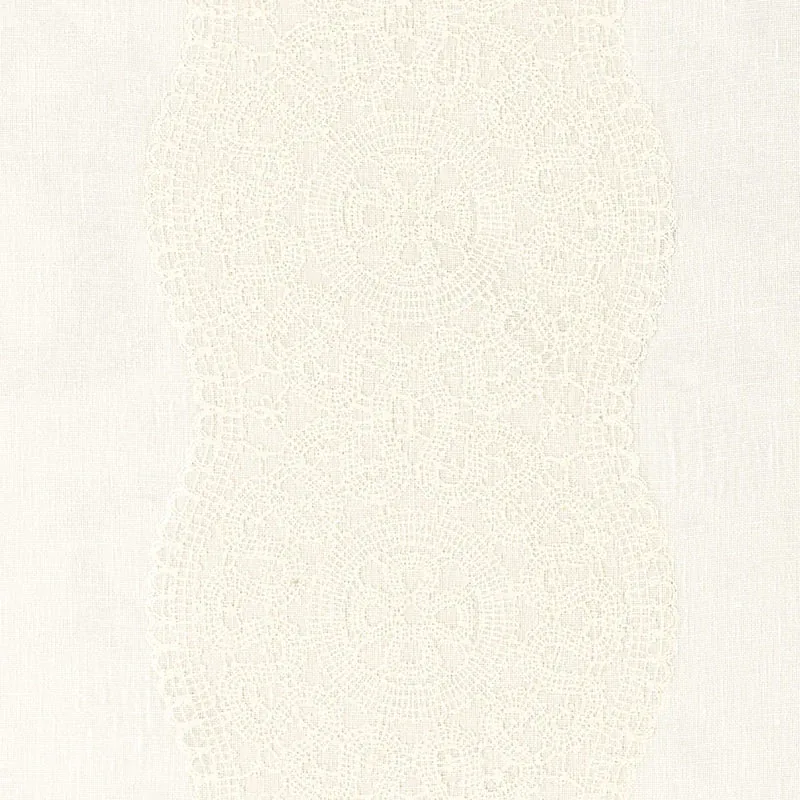 ALECON EMBROIDERED SHEER fabric IVORY color by Schumacher