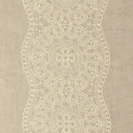 ALECON EMBROIDERED SHEER fabric NATURAL color by Schumacher