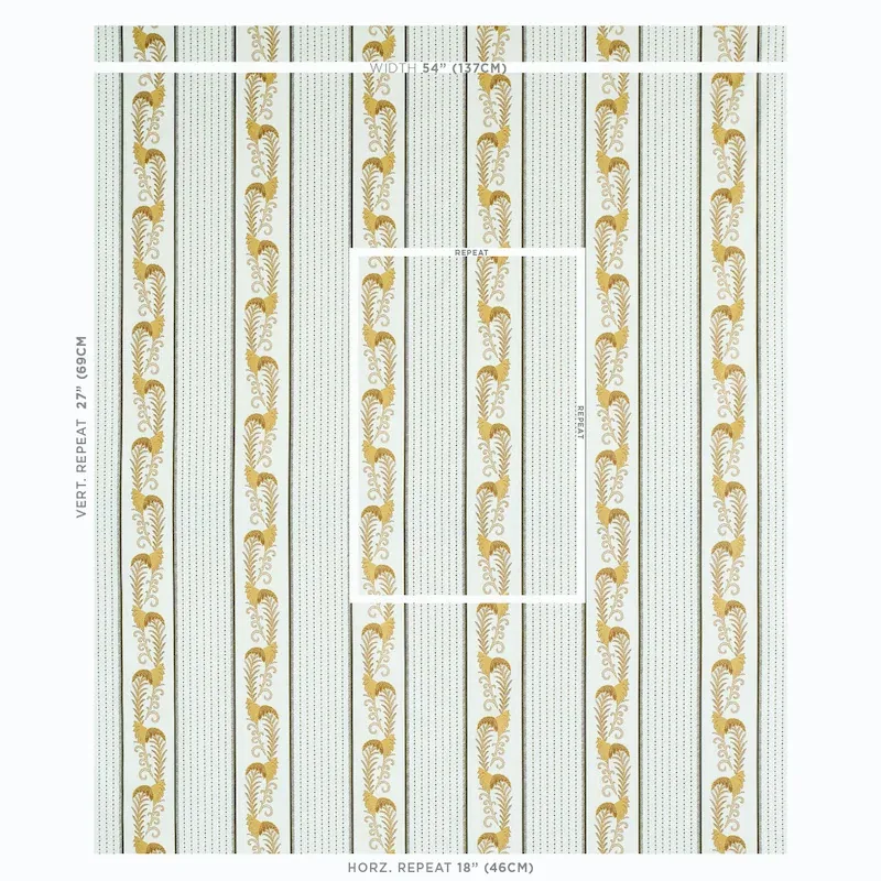 ALEKSY STRIPE fabric NEUTRAL color by Schumacher