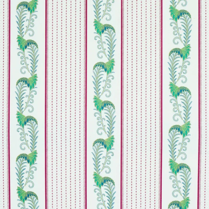 ALEKSY STRIPE fabric PLUM color by Schumacher