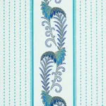 ALEKSY STRIPE fabric TEAL color by Schumacher