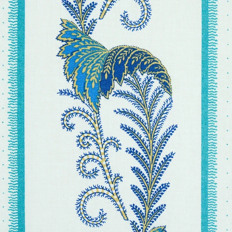 ALEKSY STRIPE fabric TEAL color by Schumacher