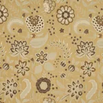 ALESSIA FLORAL fabric GOLD color by Schumacher