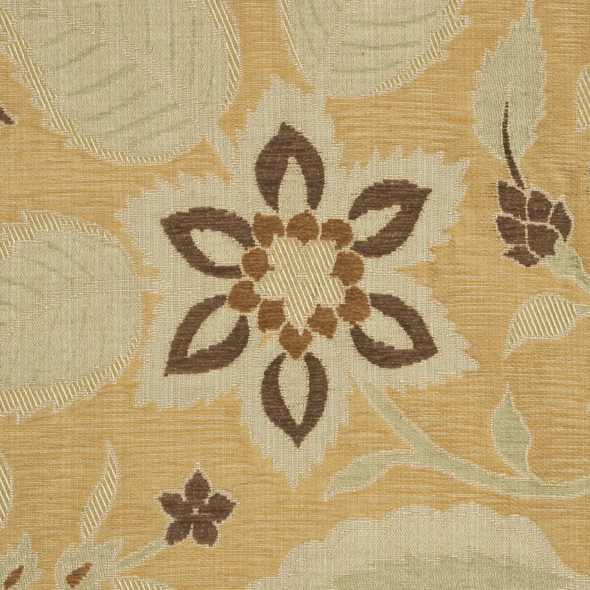 ALESSIA FLORAL fabric GOLD color by Schumacher