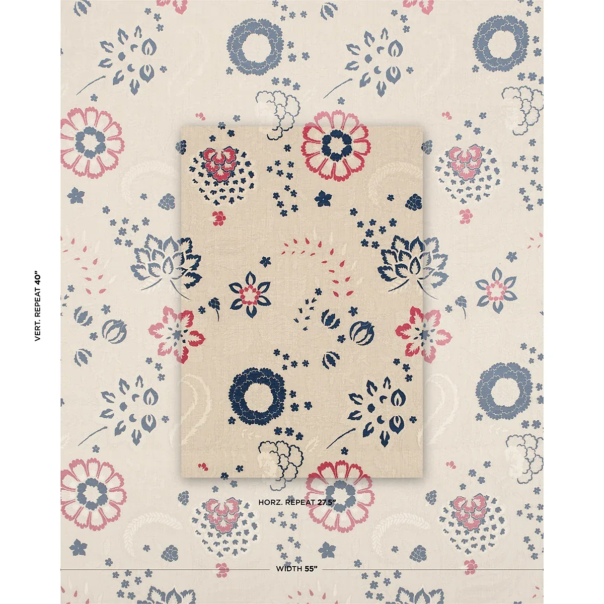 ALESSIA FLORAL Fabric – PARCHMENT | Schumacher | Wallpaper T ALESSIA FLORAL fabric PARCHMENT color by Schumacher