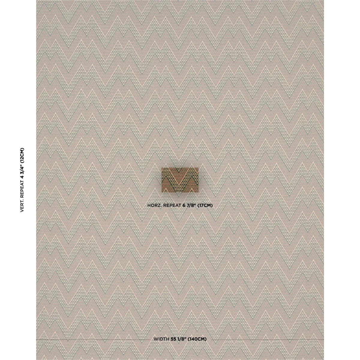 ALPINE PEAKS CHEVRON Fabric – TERRACOTTA DESERT | Schumacher ALPINE PEAKS CHEVRON fabric TERRACOTTA DESERT color by Schumacher