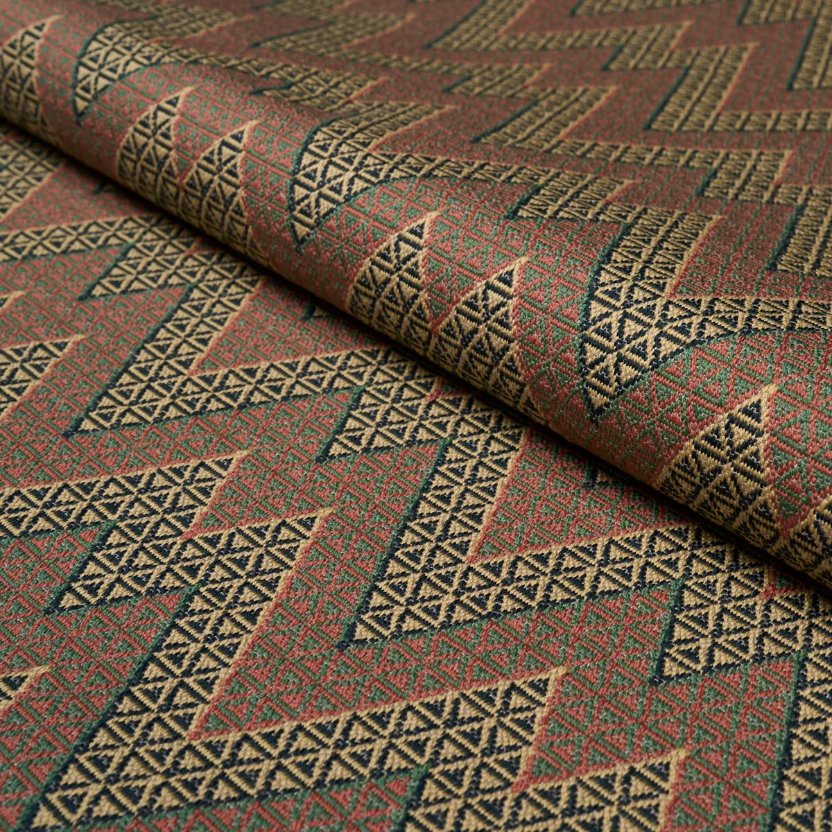 ALPINE PEAKS CHEVRON fabric TERRACOTTA DESERT color by Schumacher