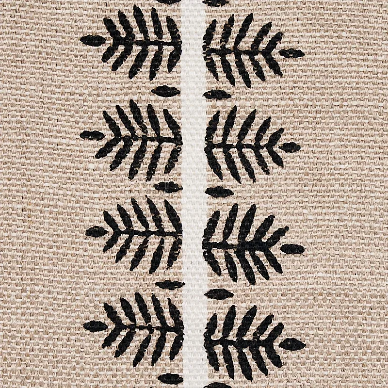 ALVA HAND BLOCK PRINT Fabric – BLACK | Schumacher | Wallpape ALVA HAND BLOCK PRINT fabric BLACK color by Schumacher