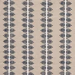 ALVA HAND BLOCK PRINT fabric BLUE color by Schumacher