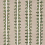 ALVA HAND BLOCK PRINT Fabric – GREEN | Schumacher | Wallpape ALVA HAND BLOCK PRINT fabric GREEN color by Schumacher
