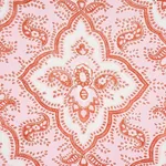 AMALIA MEDALLION HANDMADE PRINT Fabric – PINK | Schumacher | AMALIA MEDALLION HANDMADE PRINT fabric PINK color by Schumacher