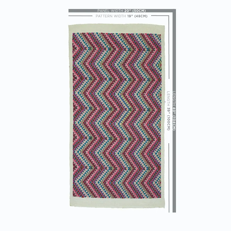 AMATES HAND WOVEN BROCADE fabric CARNIVAL color by Schumacher