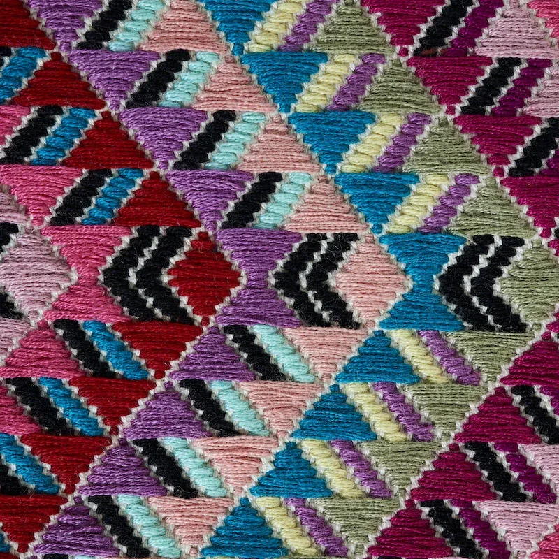 AMATES HAND WOVEN BROCADE fabric CARNIVAL color by Schumacher