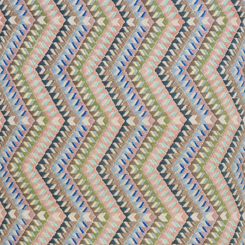 AMATES HAND WOVEN BROCADE fabric CHALKED color by Schumacher
